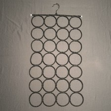 Foldable Black Multi-purpose 28 Slot Scarf Closet Organizer 