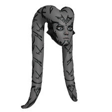 1 10 Scale Head Unpainted Darth Talon Long Straight Tails