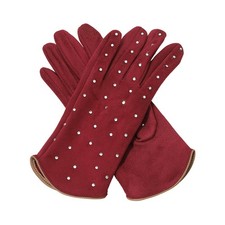 Rhinestone Embellished Smart Touch Winter Gloves