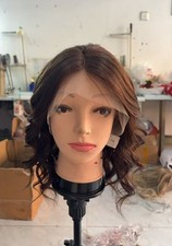 Short Dark Brown Short Wave 13X4 Lace Front Wig Human Hair PrePlucked