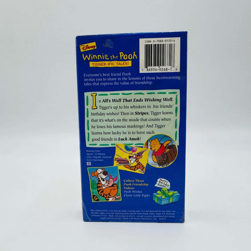 Disney's Winnie The Pooh Tigger-ific Tales! Friendship VHS BRAND NEW SEALED Foto 2 de 4