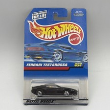 1997 MATTEL HOT WHEELS FERRARI TESTAROSSA BLACK MODEL #19712 Collector #834 NIB