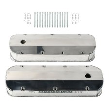 For 1966-2000 Chevy Bbc 396 427 454 Fabricated Aluminum Valve Covers Center Bolt