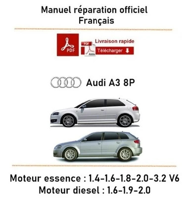 Audi A3 8P Manuel réparation officiel en français - Photo 1/4