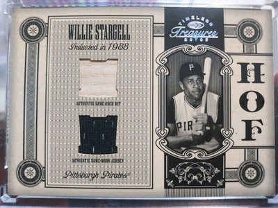 2005 Donruss Timeless Treasures Materials Bat Jersey /25 Willie Stargell #HOF-25