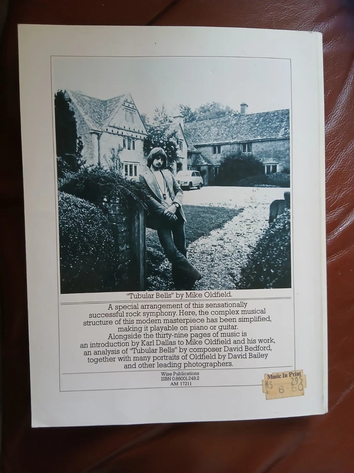 Mike Oldfield Tubular Bells Keyboard Tabular/Music Score 1973 Used/Read - Image 2 of 3