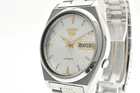 [Exc+5] SEIKO 5 7009-876A Vintage Gold White 36mm Automatic Men's Watch JAPAN