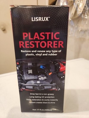 LISRUX Plastic Restorer for Cars, Black Trim Restorer - Restores Faded Plastic, 