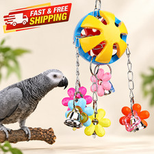 1PC Bird Parrot Chew Toy Bells Chewing Bite Hanging Cage Bird Destroy Chew Toys