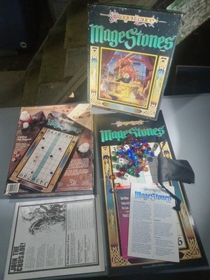 Vintage 1990 TSR Dragon Lance Mage Stones Fantasy Strategic Board Game Complete