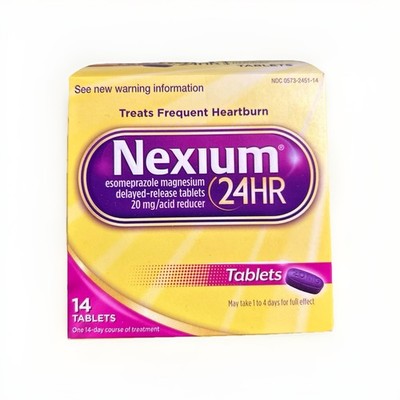 Nexium 24hr Delayed Release Heartburn Relief 20 mg TABLETS 14 Count Exp 08/2026+