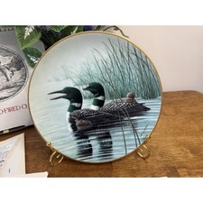 Vintage Dominion China Loon Plate Keeping Them Safe COA Box Wildlife Canada