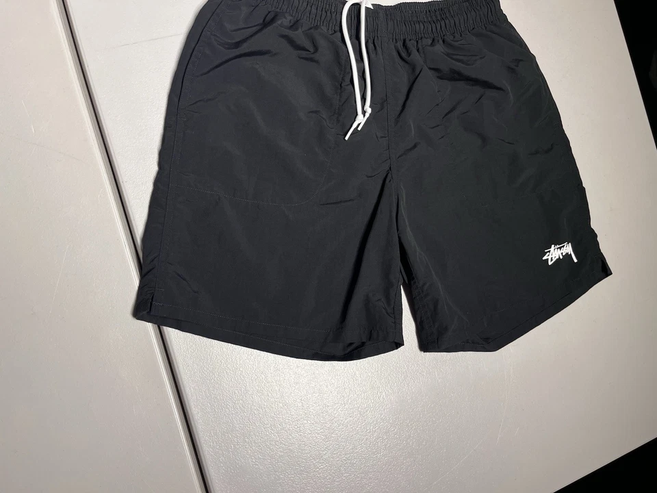 Bañador Stussy Shorts Para Hombre Pequeño Negro Sin Forro 6.5" Entrepierna Nylon Poliéster Foto 2 de 4