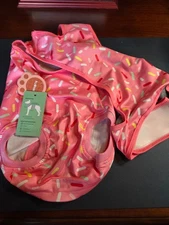 Kuoser DOG Recovery Surgery Suit for Medium Sized Dogs Peach Theme In Pink NEW