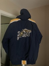 VINTAGE Navy Midshipmen Starter Jacket Size Large Parka Rare Bomber Coat