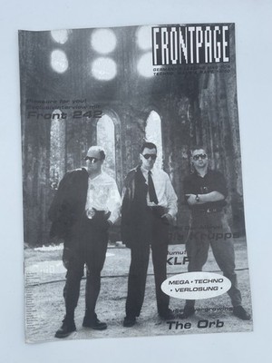 Frontpage Techno Magazin 12/90 Front 242 KLF The Orb Krupps Rave Wave Techno EBM