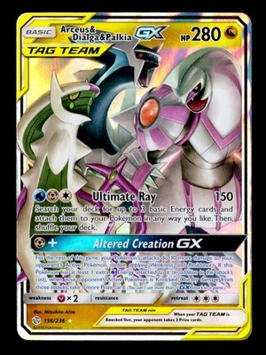 Arceus & Dialga & Palkia GX Ultra Rare SM - Cosmic Eclipse 156/236