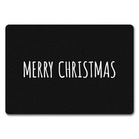 Merry Christmas FußMatte Ohne Rand In Schwarz-Weiß FußMatte Fussmatte