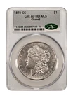 1878-CC $1 Silver Morgan Dollar CAC AU Detail-Cleaned Graded 3/20/26
