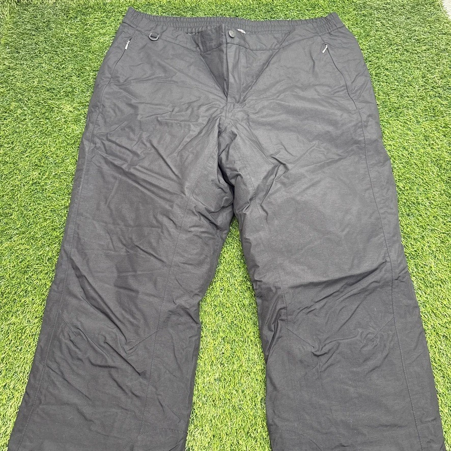 Eddie Bauer Weather Edge Rain Pants Mens XL Black Lined Nylon