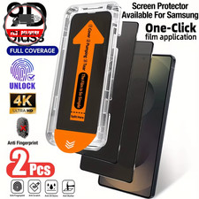 2Pcs Dust Free Installation Privacy Screen Protector for Samsung Galaxy S25 S24