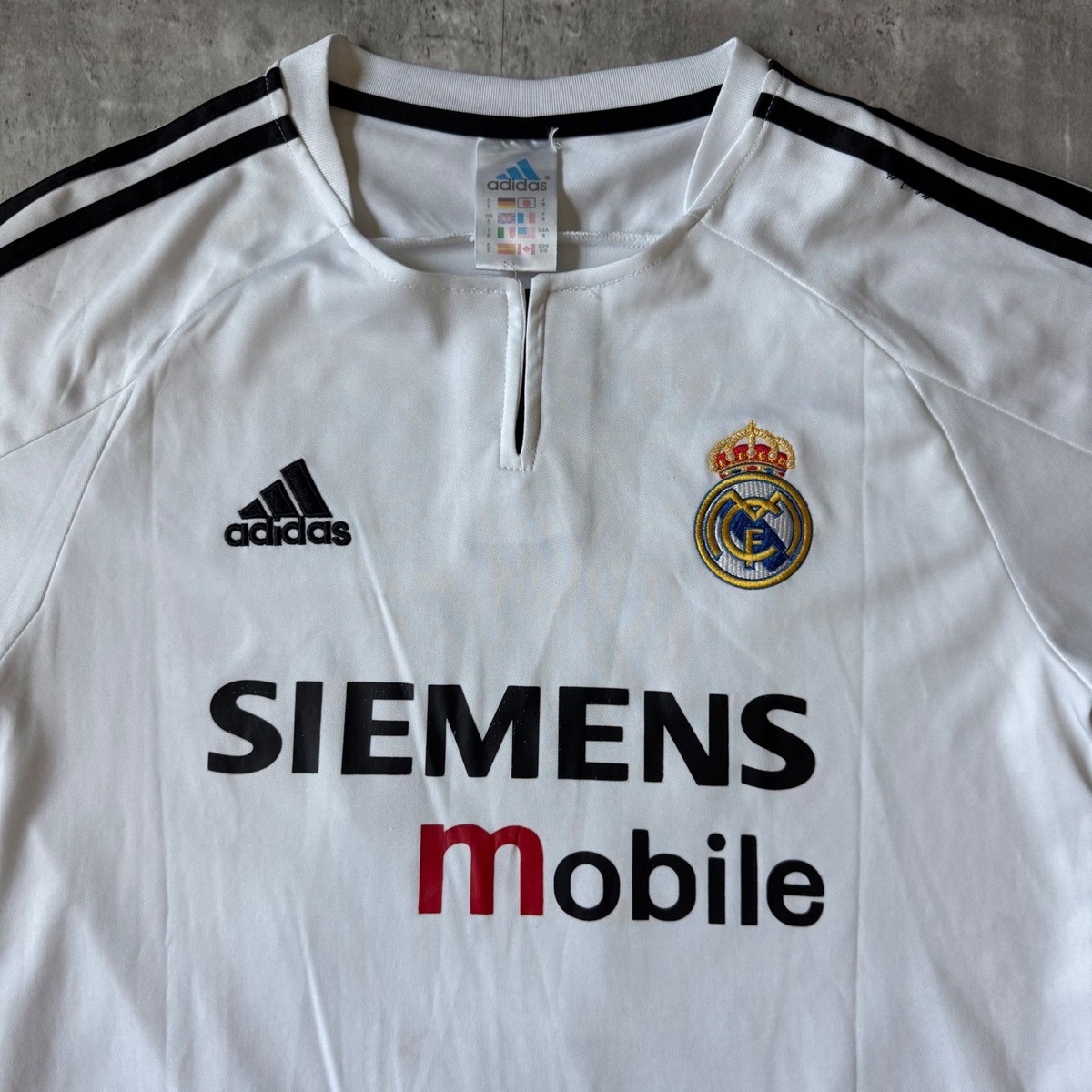 Vintage Adidas Real Madrid 2003-04 Beckham 23 Siemens Mobile