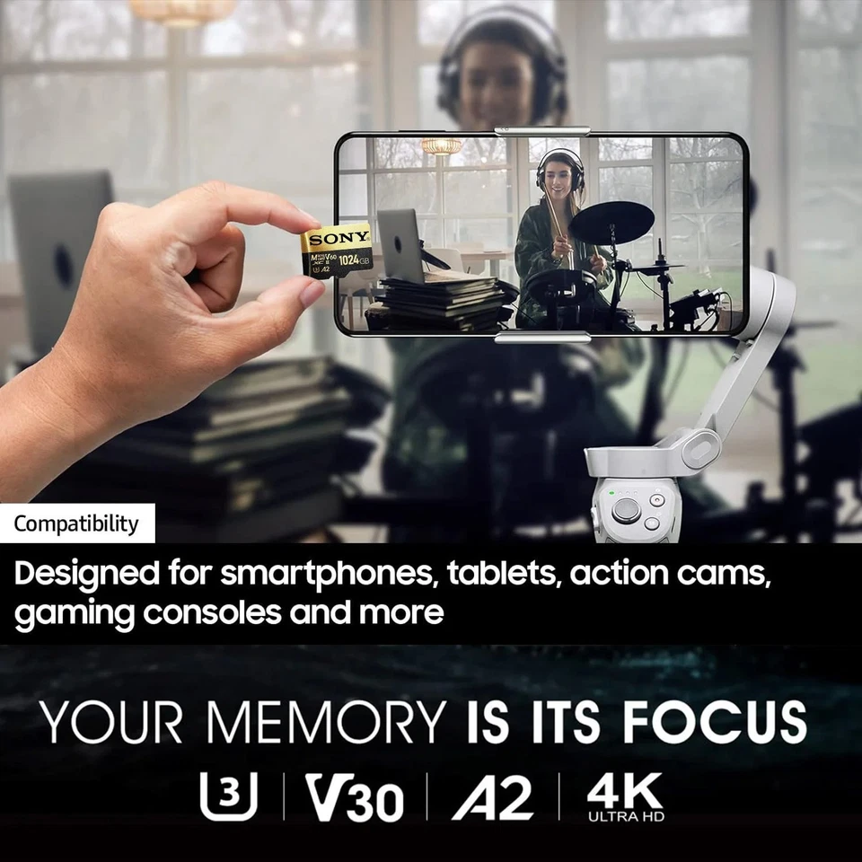 SONY Micro SD Card 2TB 512GB 256GB 128GB TF Memory Card Extreme 1TB U3 4K High - Image 2 of 4