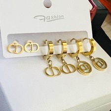 Flower women's pearl enamel metal earrings 39 Styles