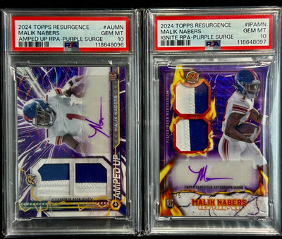 🔥🔥🔥🔥🔥2-2024 Topps Resurgence Malik Nabers RPA's PLEASE READ!!!! 🔥🔥🔥🔥🔥