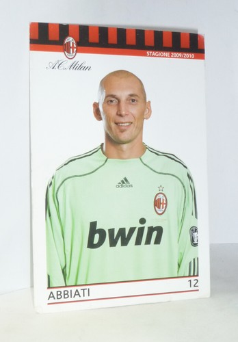 Postal Oficial - A.C. Milan (2009/2010) Christian Abbiati (9,5x14,5 cm) - Imagen 1 de 2