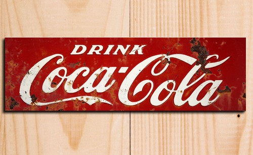 Drink Coca-Cola Vintage Retro Style Metall Plaketten Schilder Poster Bild - Bild 1 von 2