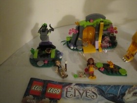 LEGO Elves Fire Dragon's Lava Cave 41175 ~ Complete w/ Mini Figs & Dragon