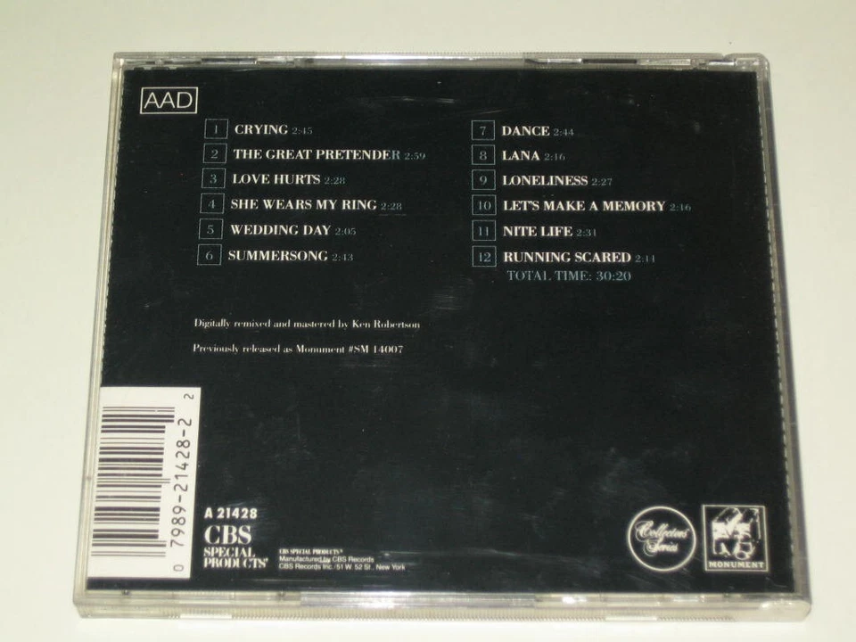 CD Roy Orbison - Crying (CBS Special Products USA) - Bild 2 von 4