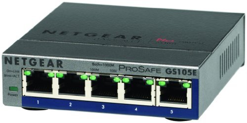 NETGEAR 5 Port Gigabit Ethernet Plus Network Switch GS105Ev2 Managed Desktop Or - Picture 4 of 8