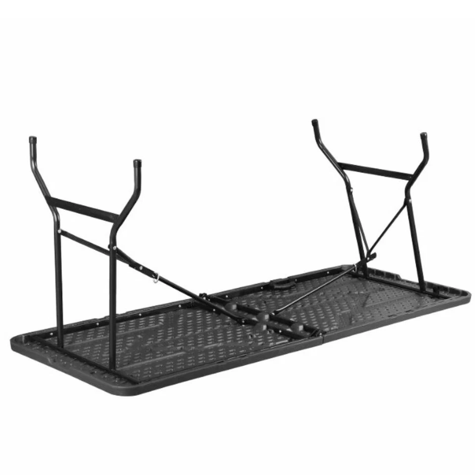 6FT Table plastic folding portable picnic camping indoor outdoor fold-in-half - Image 3 of 4