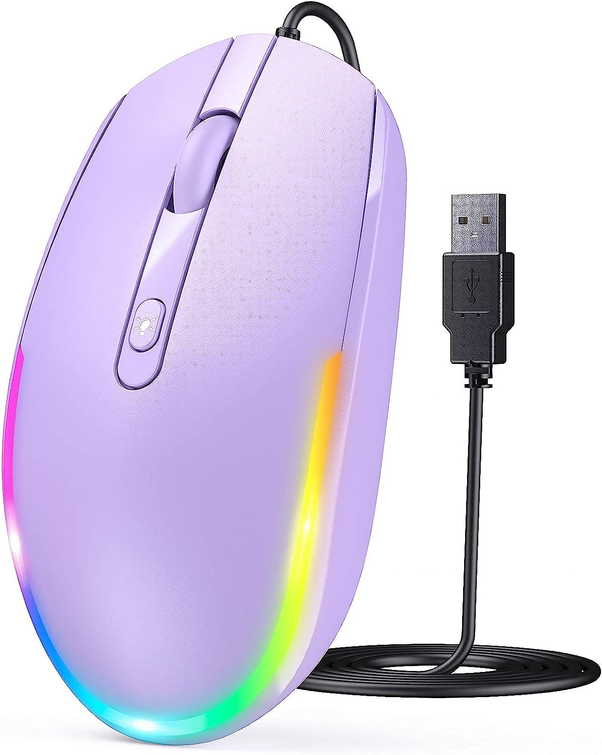 Seenda Wired Mouse - USB Computer Mouse Wired with RGB Backlit Optical LED Mouse