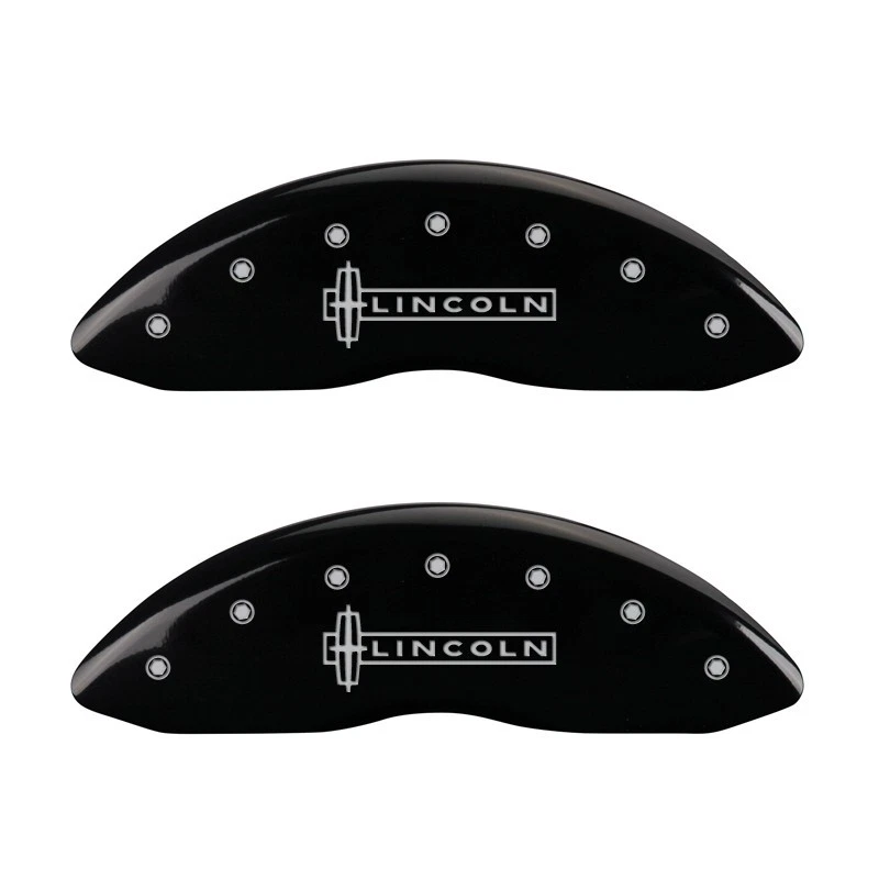 Cubiertas de pinza de disco de freno MGP negras delanteras + traseras "Lincoln" Town Car 2003-2010 Foto 2 de 4