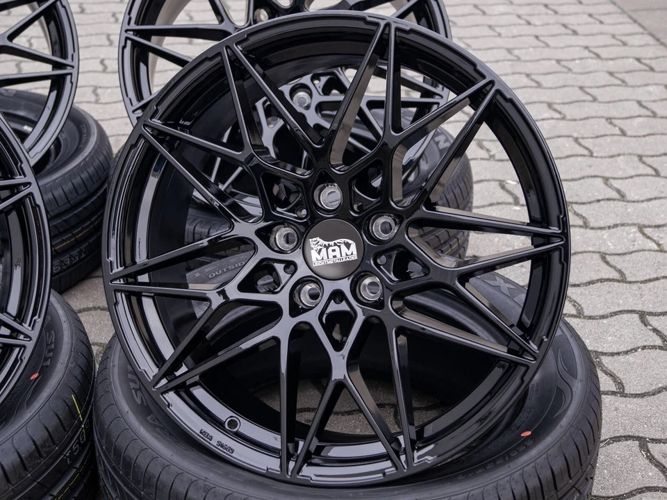 19 Zoll Alufelgen B2 für BMW 3er F30 F31 4er F32 F33 F36 ET35 ABE Schwarz 5x120 - Bild 4 von 4