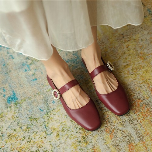 Casual Retro Leather Mary Jane Shoes 