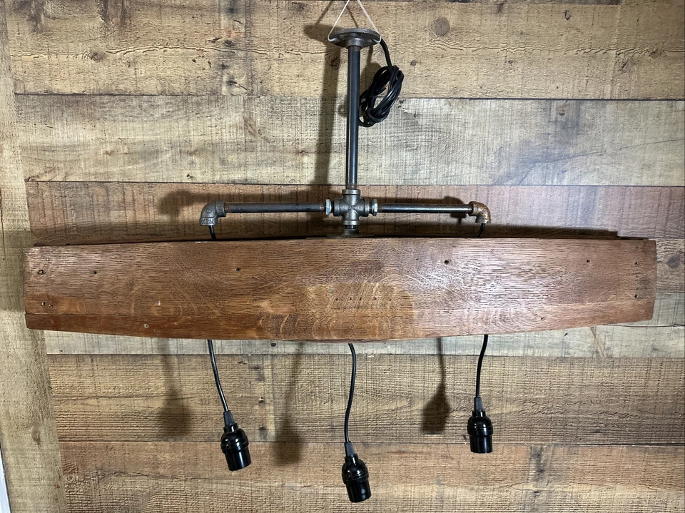 Farmhouse  Rustic Chandelier Ceiling Light Handmade in US From Antique Salvage - Image 3 of 4