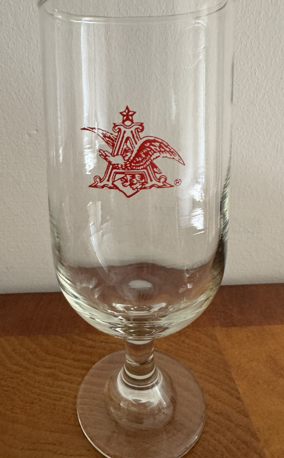 Vintage ~ Anheuser Busch Beer Glasses ~ Red Eagle ~ Set of 4 ~ Stem / Footed 7"