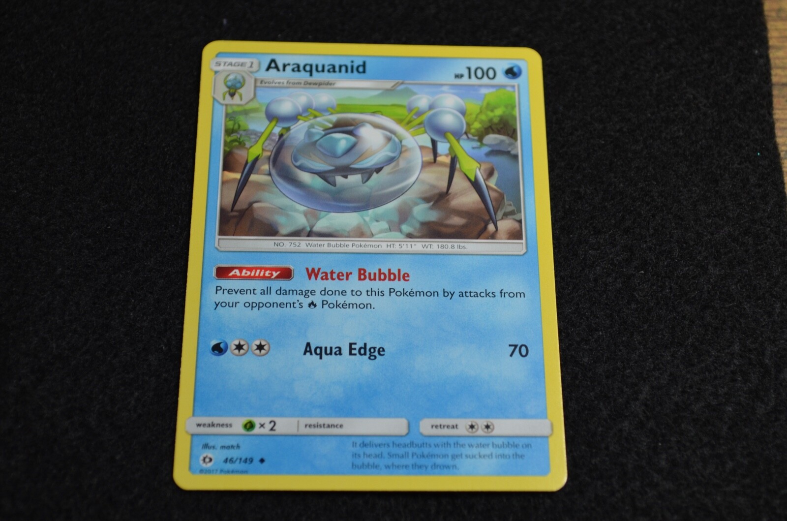 Pokemon ARAQUANID Sun & Moon Base Set 46/149 NM/Mint PACK FRESH