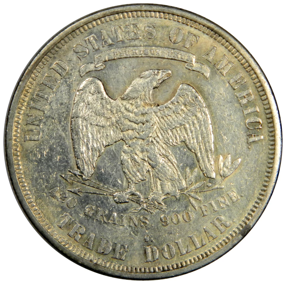 1877-S DÓLAR COMERCIAL ~ ¡BONITO AU SIN CIRCULAR! INV#2 Foto 2 de 2