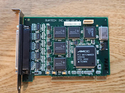 Serial Quatech Rare Vintage Quatech QSC-100 Rev B2 multi-port serial Pci Board 4 Port ...