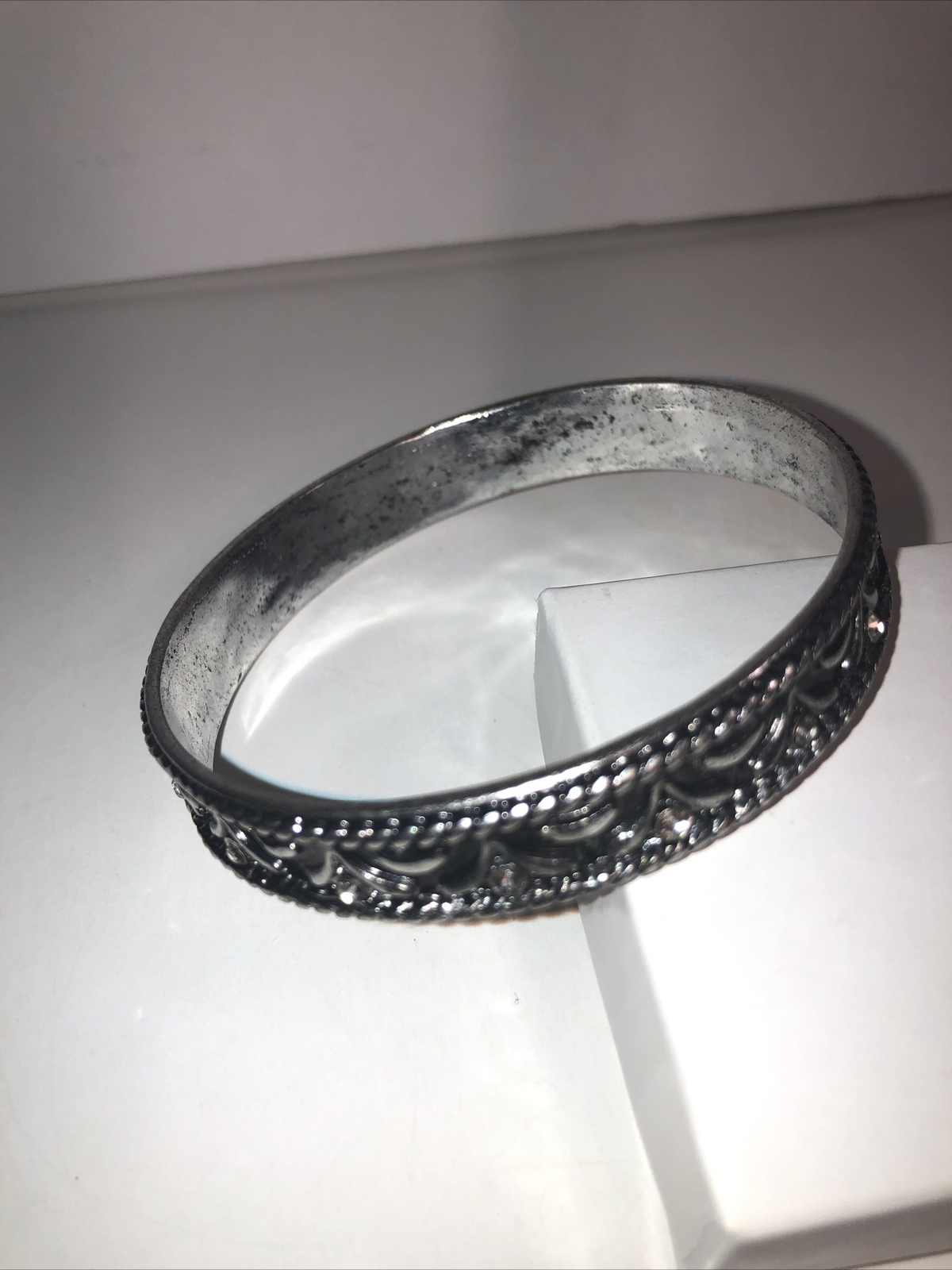 Bangle Bracelet Silver Tone Boho Statement Piece … - image 22