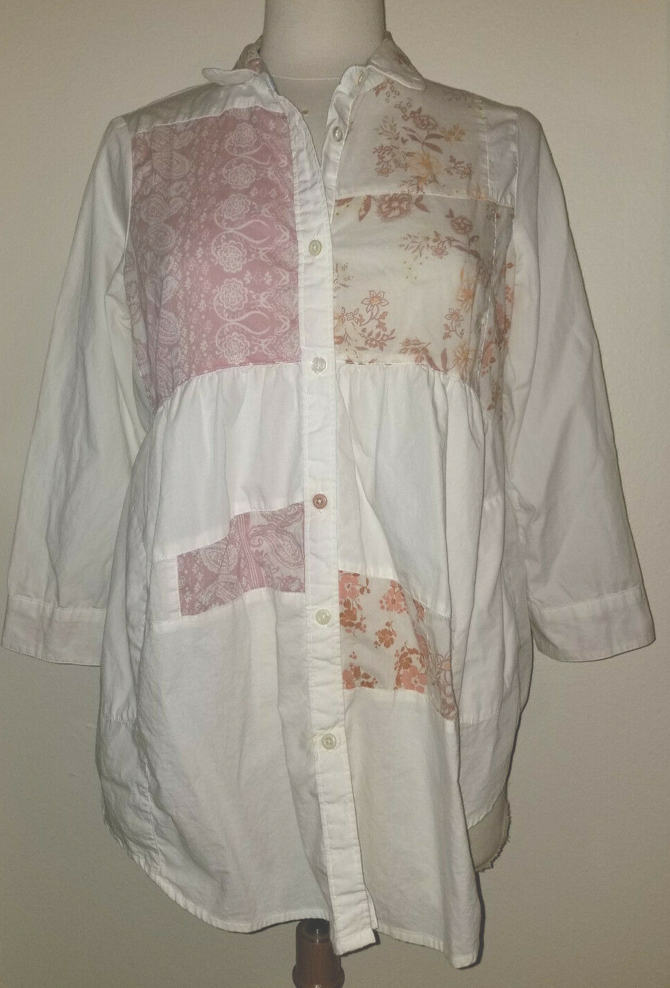 Anthropologie Patchwork Tunic Button Down from Ma… - image 2