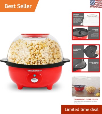 Programmable Hot Oil Popcorn Maker - ETL Approved, Fast & Easy, 3 Quart Capacity