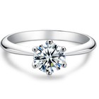 1/2ct Moissanite Engagement Rings D Color Vvs1 Anniversary Gift for Women Gra