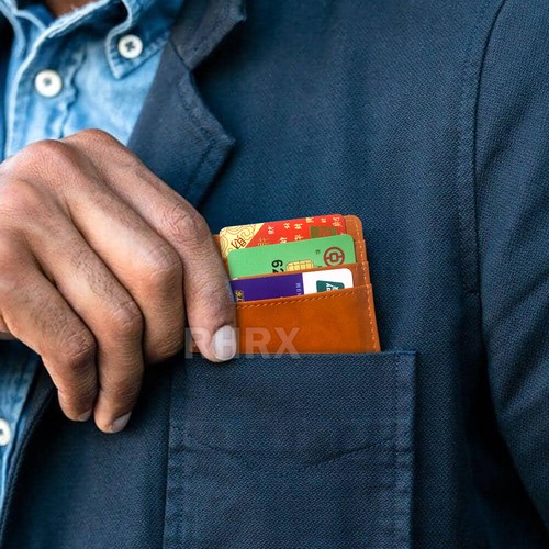 Schmale minimalistische Fronttasche Geldbörse RFID blockierend Kartenetui für Männer Frauen - Bild 3 von 11