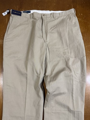 Polo Ralph Lauren Pants Men Size Big 44X32 Khaki Beige Cotton Straight Chino - Picture 3 of 16